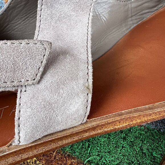 1. State Sandals Size 6.5 Tan Slingback Adjustable Straps Buckle Nordstrom - Picture 8 of 8